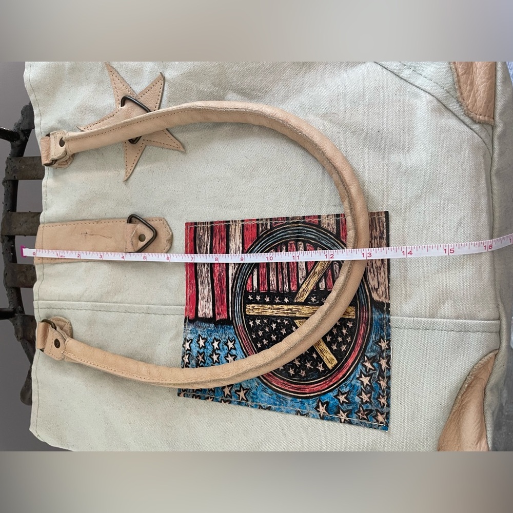 Vintage Addiction Canvas Peace Tote - Picture 10 of 11